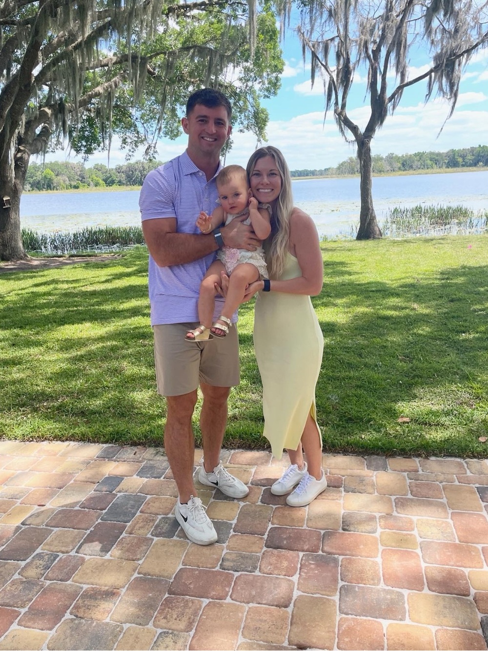 Old Navy Lemon Yellow and pink Midi Dress